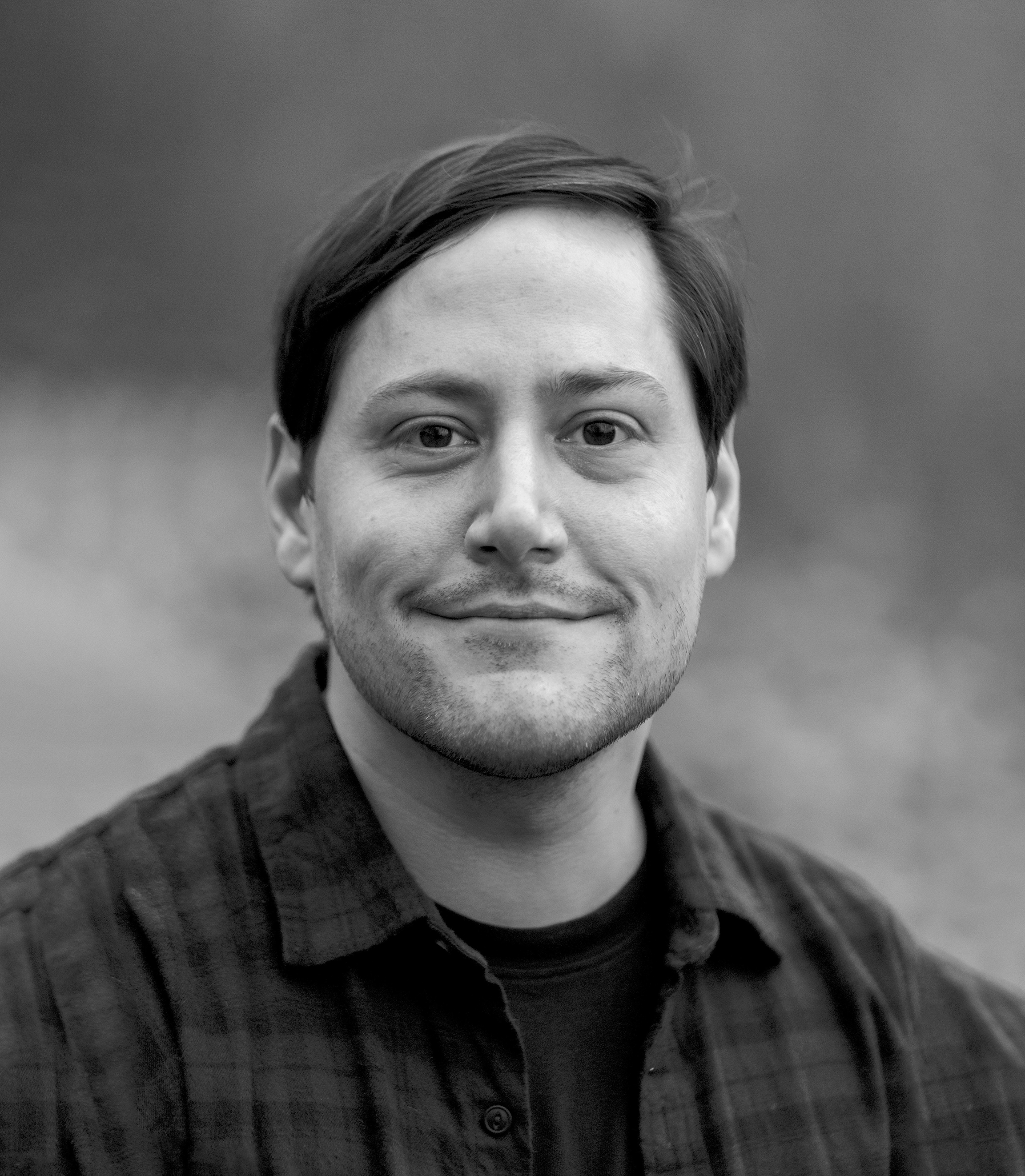 Black and white portrait of Steve Brunton